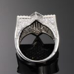 “Stunning Moissanite Star of David Ring in White Gold – Elegant Jewish Jewelry”