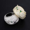 Stunning 18K Gold Plated Moissanite Owl Jewelry Set & Hip Hop Ring