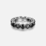 Elegant S925 Black Moissanite 5mm Eternity Ring for Timeless Style