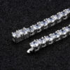 Men’s 5mm Moissanite Tennis Bracelet & 12mm Cuban Link Chain Set