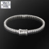 Stunning 5 Carat 3mm VVS1 Moissanite Tennis Bracelet in White Gold – Luxury Jewelry Accessory