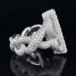 Stunning Moissanite Dollar Cross Design Ring for Elegant Style