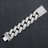 40mm Moissanite Trapezoid Square Drill Cuban Link Chain – Bold, Stylish Neckwear