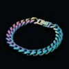 10mm Men’s Rainbow Miami Cuban Link Bracelet – Stylish & Durable Fashion Accessory