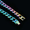 10mm Men’s Rainbow Miami Cuban Link Bracelet – Stylish & Durable Fashion Accessory