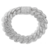 15mm Diamond Cuban Link Bracelet – Ice Out T-Square Design for Men