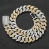 20mm Diamond Cuban Chain – Ice Out T-Square Design for Men