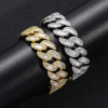 20mm Ice Out Diamond Cuban Bracelet – Men’s T Square Design for Ultimate Style