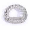 20mm Ice Out Diamond Cuban Bracelet – Men’s T Square Design for Ultimate Style