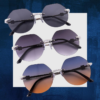 Trendy Round Rimless Sunglasses for Fashion-Forward Style