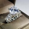 Stunning 1.8 Ct Moissanite Round Cut Engagement Ring – 5-Claw Micro Pave Design