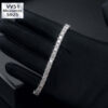 4mm Moissanite Princess Cut Tennis Bracelet – Elegant Ultra-Clear Gemstone Jewelry