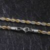 5mm Gold & Silver Two-Tone Rope Chain Necklace for Stylish Elegance