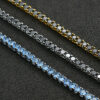 4mm S925 Black Moissanite Tennis Chain for Elegant Jewelry Style