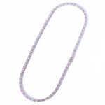 4mm S925 Moissanite Pink & White Tennis Chain – Elegant Gemstone Jewelry