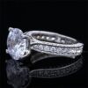 Stunning 4.5 CT Round Cut White Gold Engagement Ring – Timeless Elegance