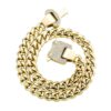 12mm Gold Moissanite Cuban Link Chain with Iced Heavy Buckle – Luxurious Jewelry