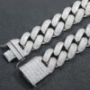 40mm Moissanite Trapezoid Square Drill Cuban Link Chain – Bold, Stylish Neckwear