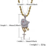 Moissanite Ruby Ring Pendant – Hip Hop Prayer Gesture Jewelry