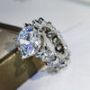 Stunning 1.8 Ct Moissanite Round Cut Engagement Ring – 5-Claw Micro Pave Design