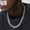 Luxury Moissanite Diamond Prong Cuban Chain – 12mm, 14mm, & 20mm Options