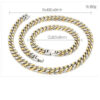 8mm Two-Tone Titanium Steel Cuban Link Chain for Men – Stylish & Durable Jewelry