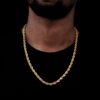 18K Gold Finish 6mm Rope Chain Necklace for Men & Women – Durable & Stylish