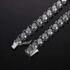 4mm S925 Black Moissanite Tennis Chain for Elegant Jewelry Style