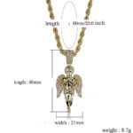 Luxury Iced Out Men’s Angel Moissanite Pendant Necklace in 14K Gold/White Gold Bio: Elevate your style with this stunning iced out men’s angel pendant necklace, featuring high-quality moissanite stones set in genuine 14K gold or white gold. Perfect for any occasion!