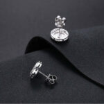 Elegant S925 Moissanite Round Earrings | 1.2mm Sparkling Jewelry