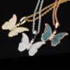 Elegant Iced Butterfly Necklace – Stunning Crystal Accents for Fine Jewelry Lovers