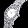 White Gold Iced Nugget Roman Numerals Watch – Luxury Timepiece