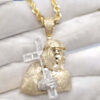 Premium Custom Jesus Cross Pendant with 5mm Tennis Chain – Ice Out Bling Jewelry