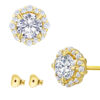 0.5 Carat VVS1 Round Moissanite Flower Earrings – Luxurious & Flawless Sparkle