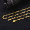 “Stylish 3mm Gold Micro Cuban Link Chain Necklace for Men & Women”