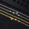 “Stylish 3mm Gold Micro Cuban Link Chain Necklace for Men & Women”