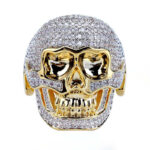 Stunning Moissanite Skull Bully Ring | Hip Hop Punk Jewelry Design