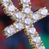 Glittering Moissanite ANKH Cross Pendant in 14K Gold – Iced Out Charm