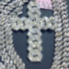 Luxurious Moissanite Cross Pendant with Cuban Chain Set – Ice Out Jewelry