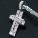 Stunning Moissanite Cross Pendant & Tennis Chain Jewelry Set