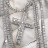 3mm Moissanite Cross Pendant Necklace and Tennis Chain Jewelry Set