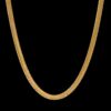 Gold 6mm Herringbone Chain Necklace | Elegant Jewelry for Every Occasion