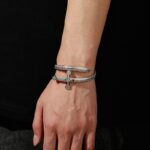 Moissanite Iced Sword Bangle Bracelet – Stunning Designer Jewelry