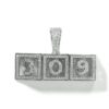 Personalized Moissanite Pendant with Custom Baby Block Hollow Letters