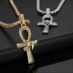 Moissanite Eye of Horus Silver Pendant – Ankh Design in 925 Sterling Silver