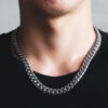 10mm White Gold Cuban Link Chain for Men | Durable & Stylish Accessory