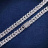 Stunning 8mm White Gold Moissanite Cuban Link Chain for Ultimate Elegance