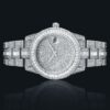 Iced White Gold Men’s Watch with Baguette Cut Roman Numerals