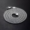 6mm Diamond-Cut Stainless Steel Cuban Chain Necklace for Men & Women