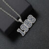 Custom Moissanite Pendant Necklace – Ice Out Number Jewelry